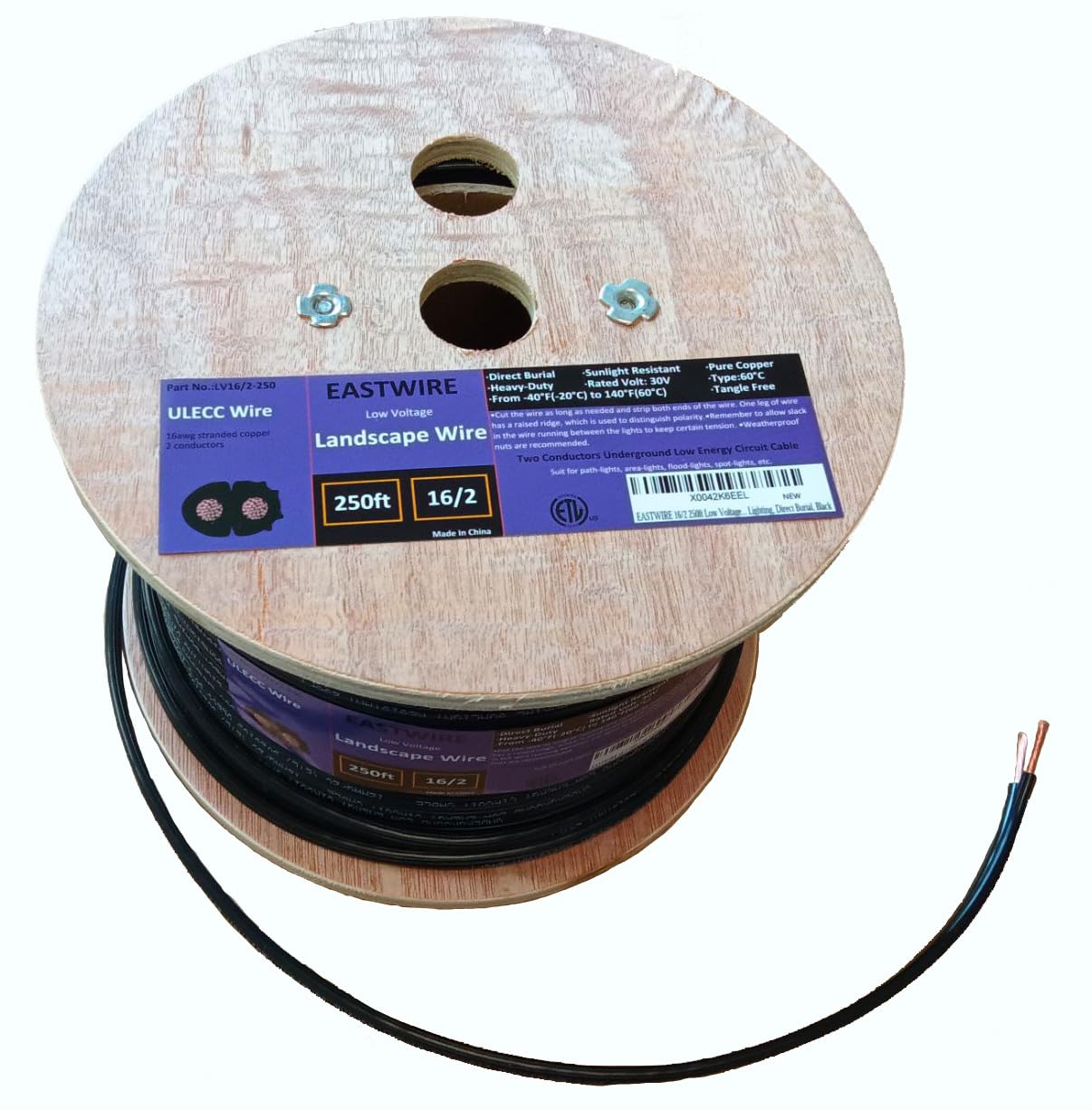 16/2 Low Voltage Landscape Lighting Copper Cable for Outdoor Use