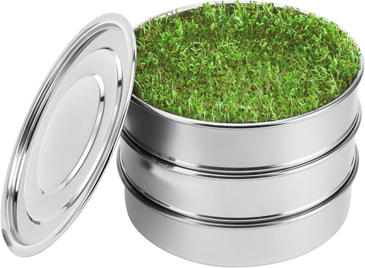 Stackable Stainless Steel Seed Sprouting Kit for Home Gardeners