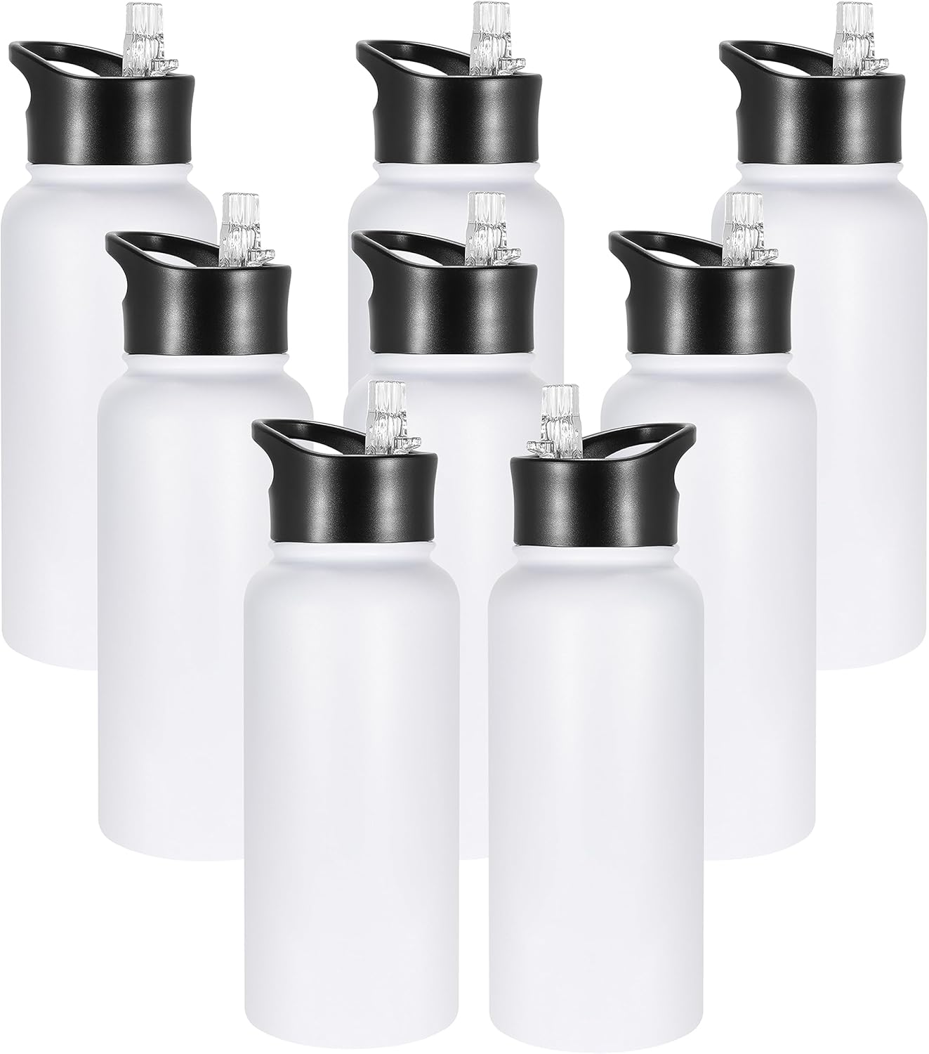 VEGOND 32oz Insulated Stainless Steel Sports Bottle Bundle