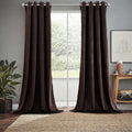 Velvet Blackout Curtain Panels 52in x 120in - Heavy Velvet Drapes