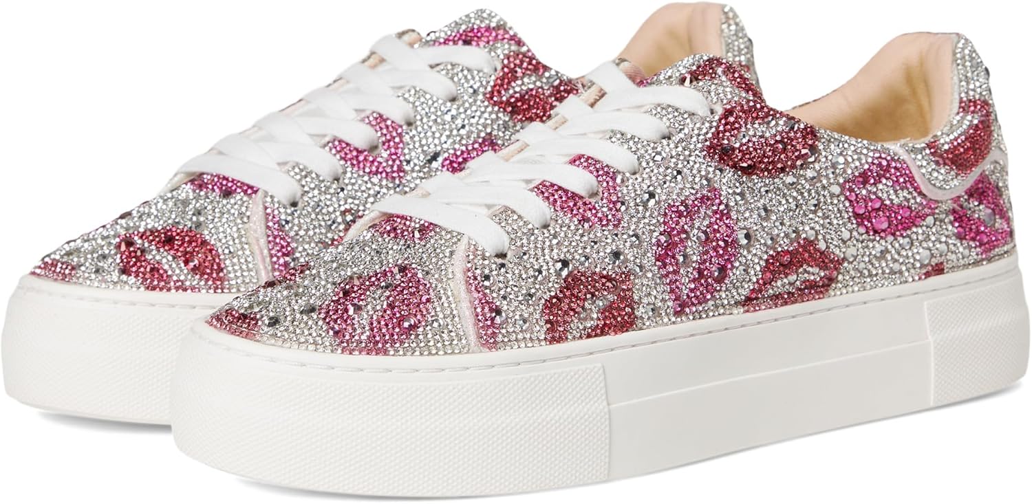 Betsey Johnson Women's Sidny Sneaker with Rhinestone Style