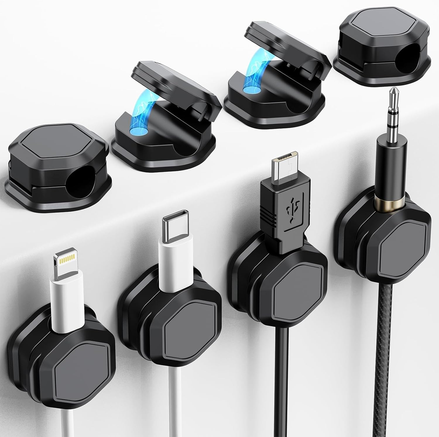 Magnetic Cord Holder 8-Pack - Organize with Ease!