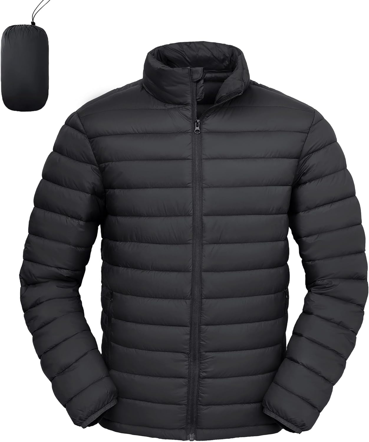 Men's Lightweight Packable Puffer Jacket for Winter Adventures