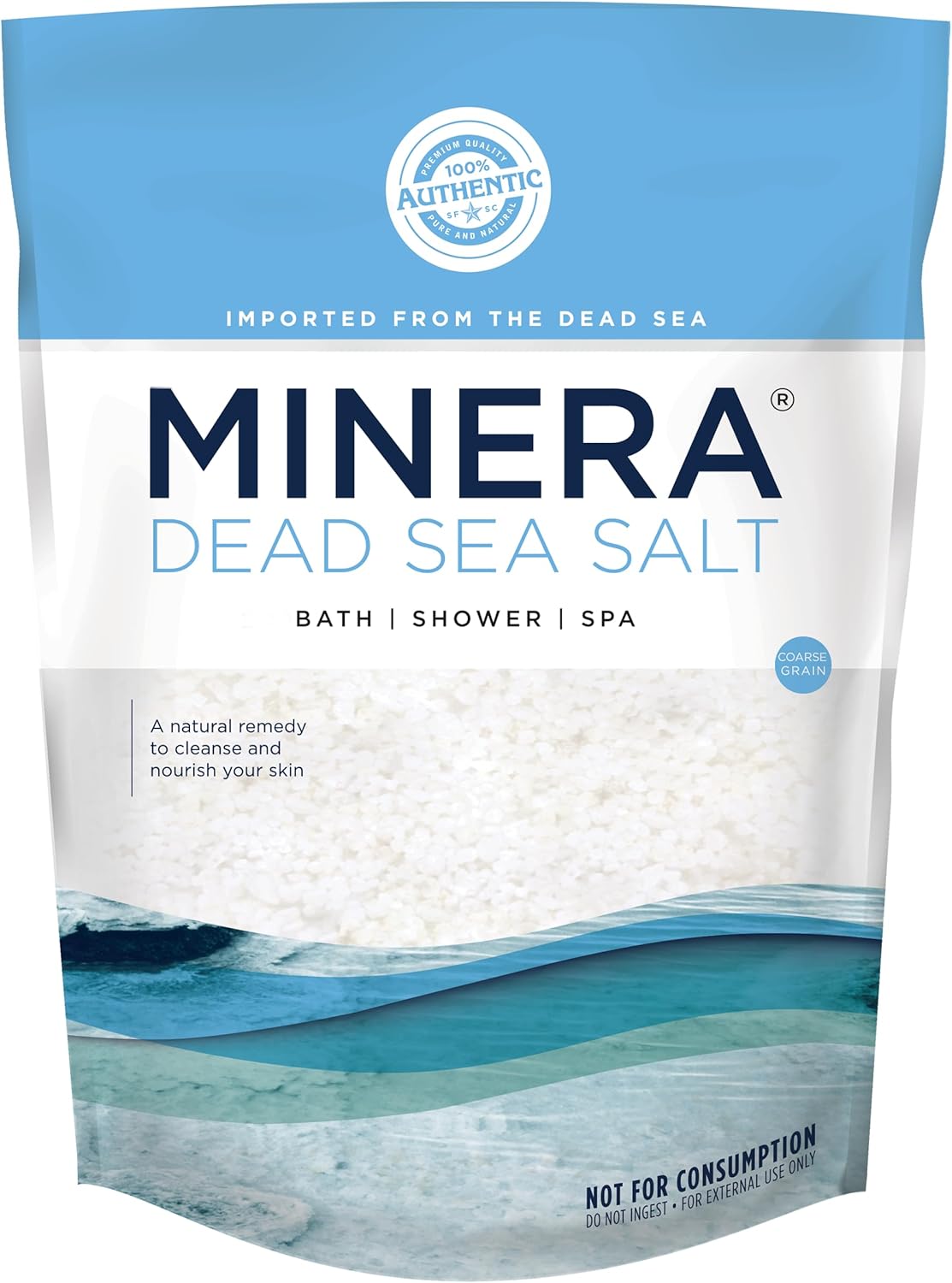 Minera Coarse Grain Dead Sea Salt for Bath & Soaking 19 lbs