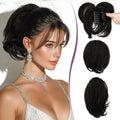 RUWISS Claw Clip Short Human Hair Ponytail Extension - Natural Volume