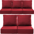 Luxury 6-Inch Outdoor Cushions for Patio Furniture Set - Red