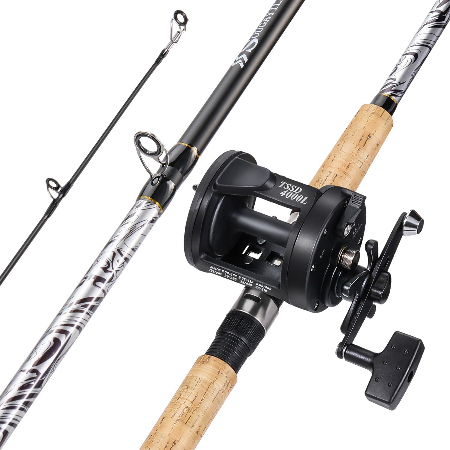 Sougayilang Durable Fiberglass Fishing Combo