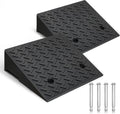 Rubber Curb Ramp 2 Pack 6in Rise - Heavy-Duty Driveway Ramps