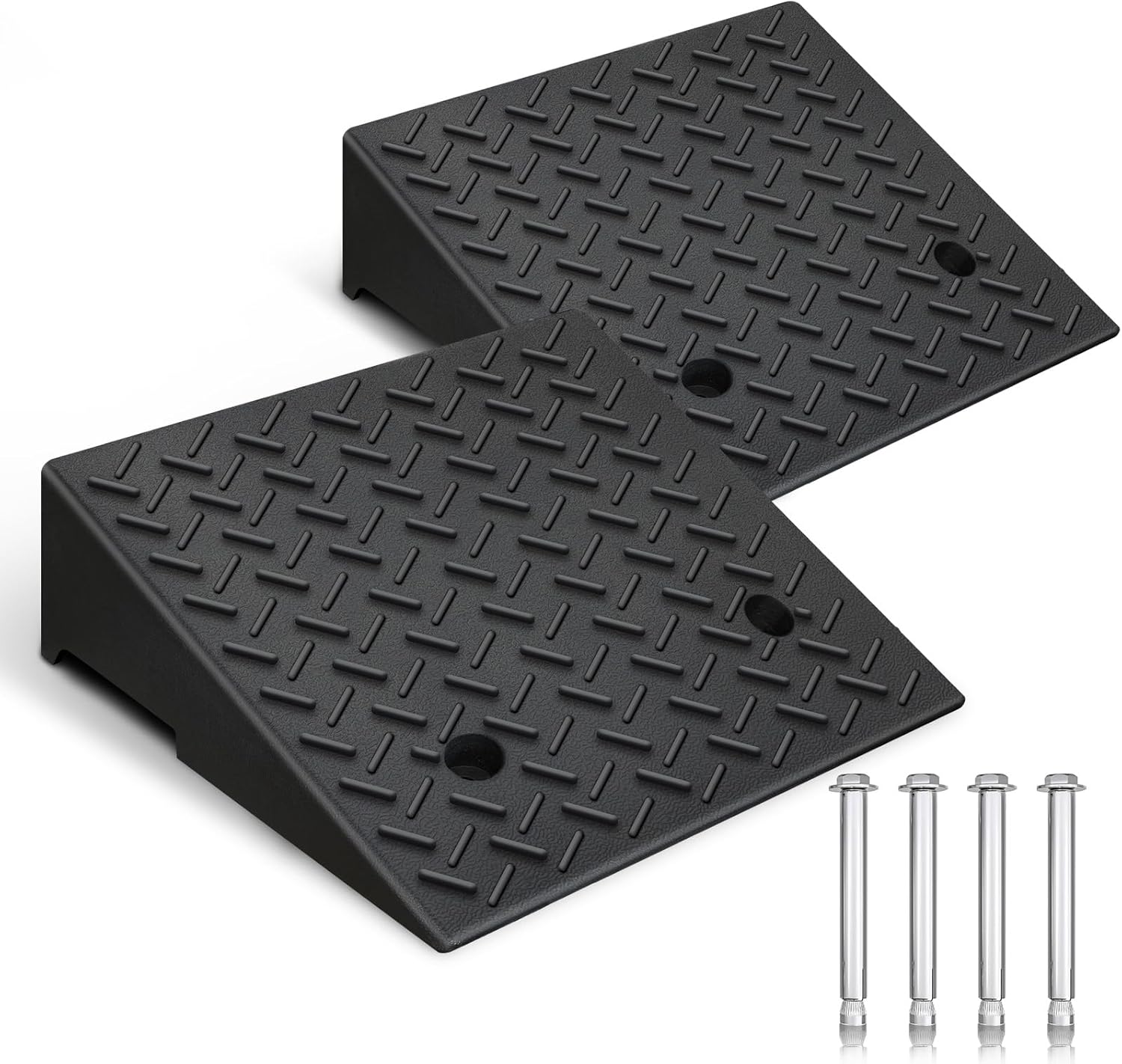 Rubber Curb Ramp for Driveways and Vehicles - Heavy Duty Design
