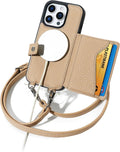Crossbody Phone Case with Card Holder for iPhone 15 Pro - RFID Safe