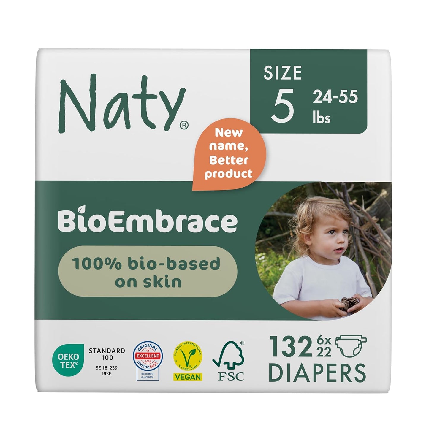 Naty BioEmbrace Baby Diapers Size 5 for Ultimate Comfort