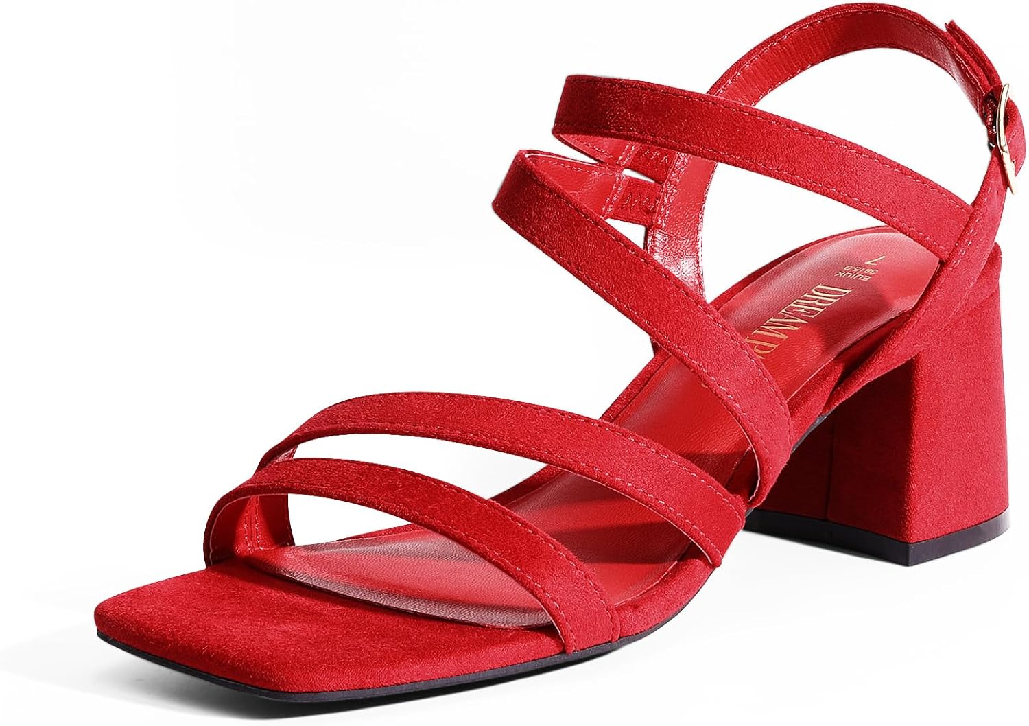 DREAM PAIRS Women's Strappy Chunky Heels for Stylish Comfort