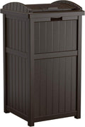 Suncast Trash Hideaway Outdoor Garbage Can 2-Pack - Durable Patio