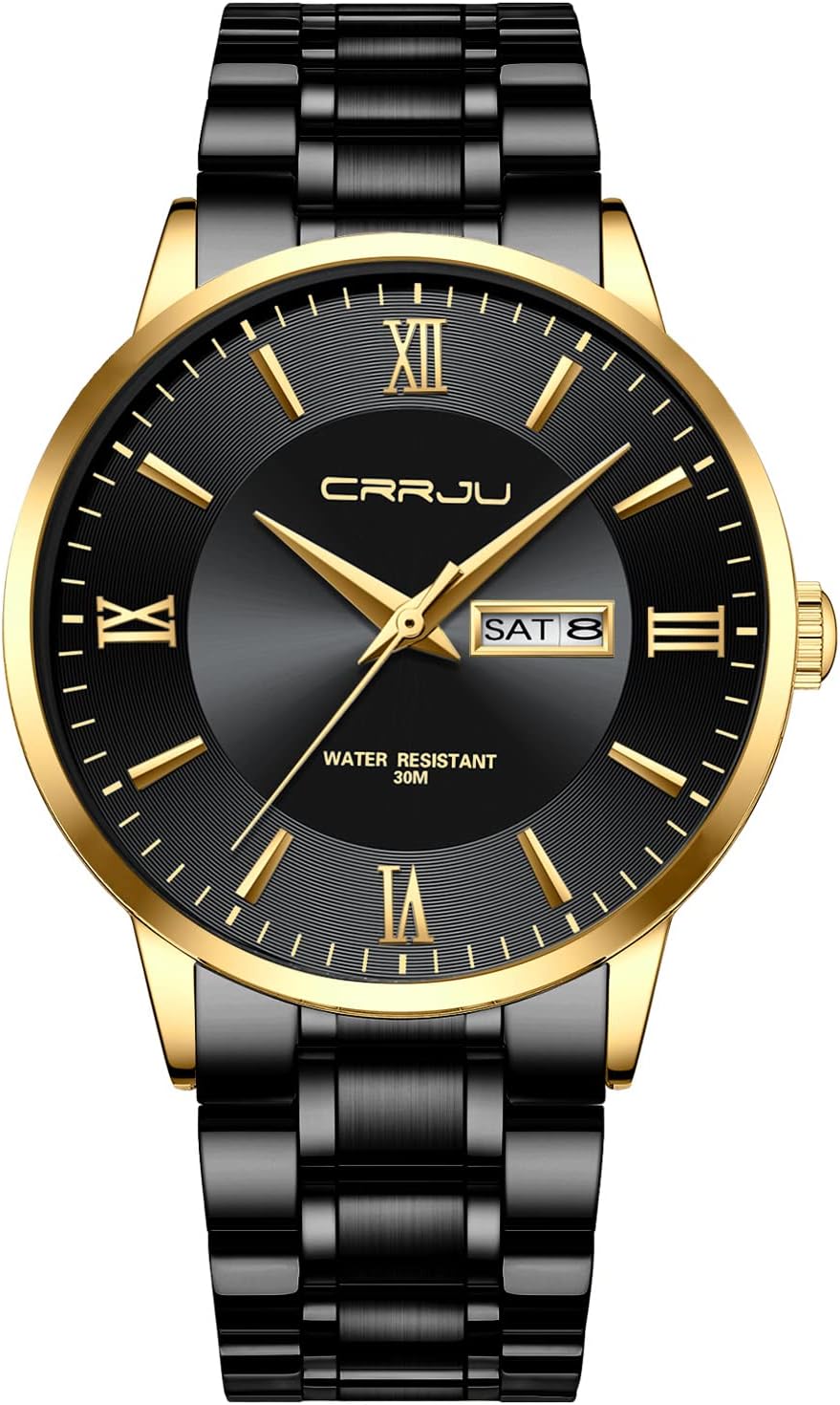 CRRJU Stainless Steel Chronograph Watch