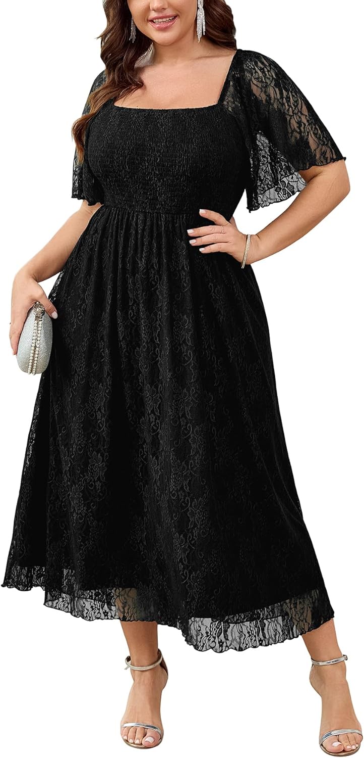 SCOMCHIC Plus Size Wedding Guest Dress for Elegant Occasions