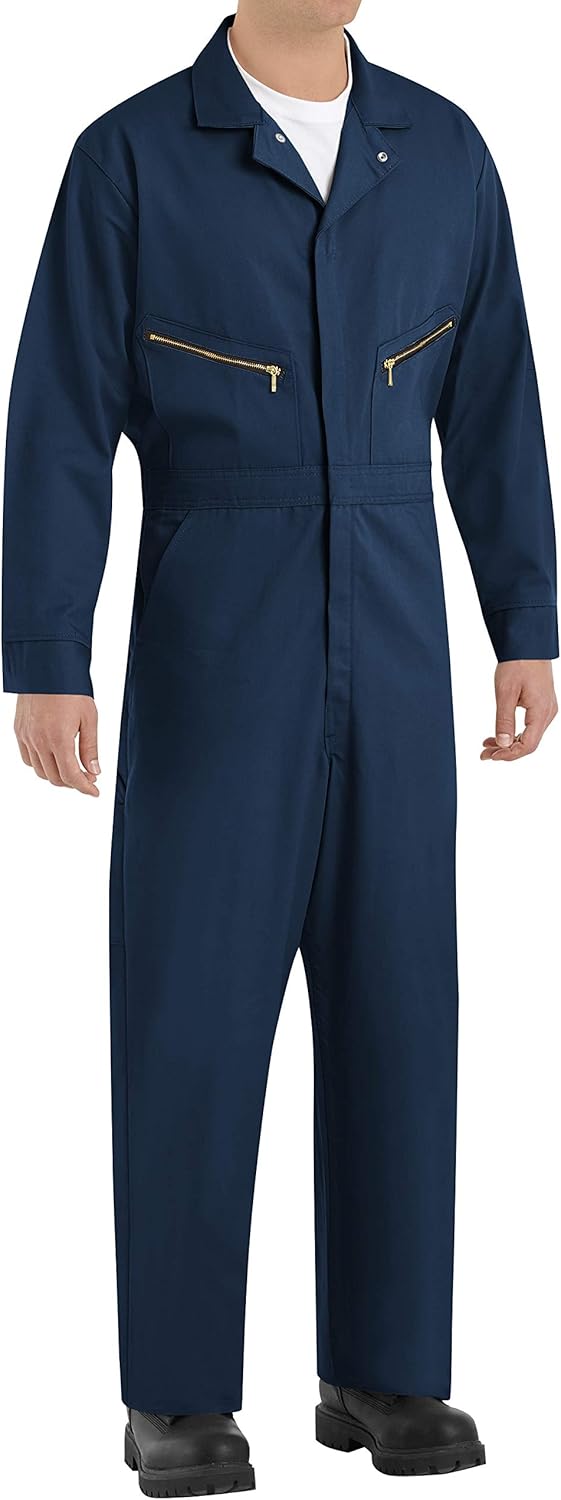 Red Kap Zip-front Cotton Coverall for Durable Workwear Needs
