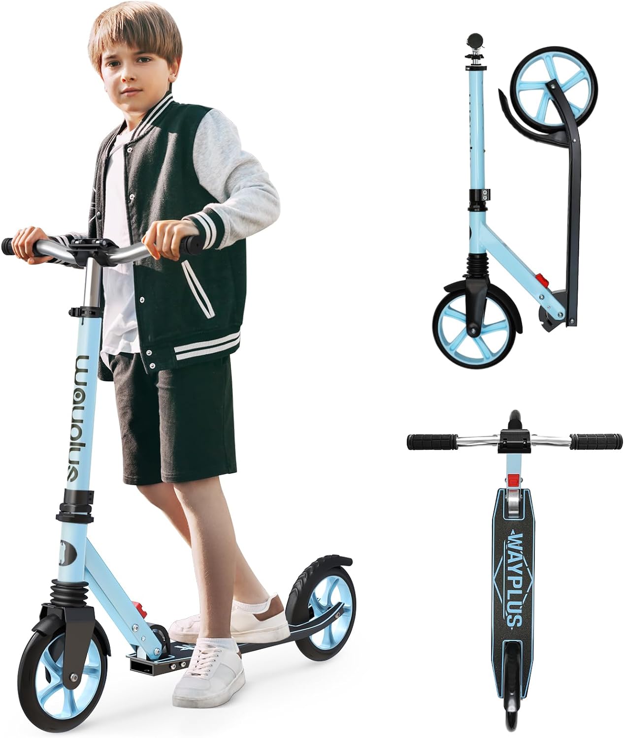 WAYPLUS Foldable Kick Scooter - Max Load 240 LBS, ABEC9 Bearings!