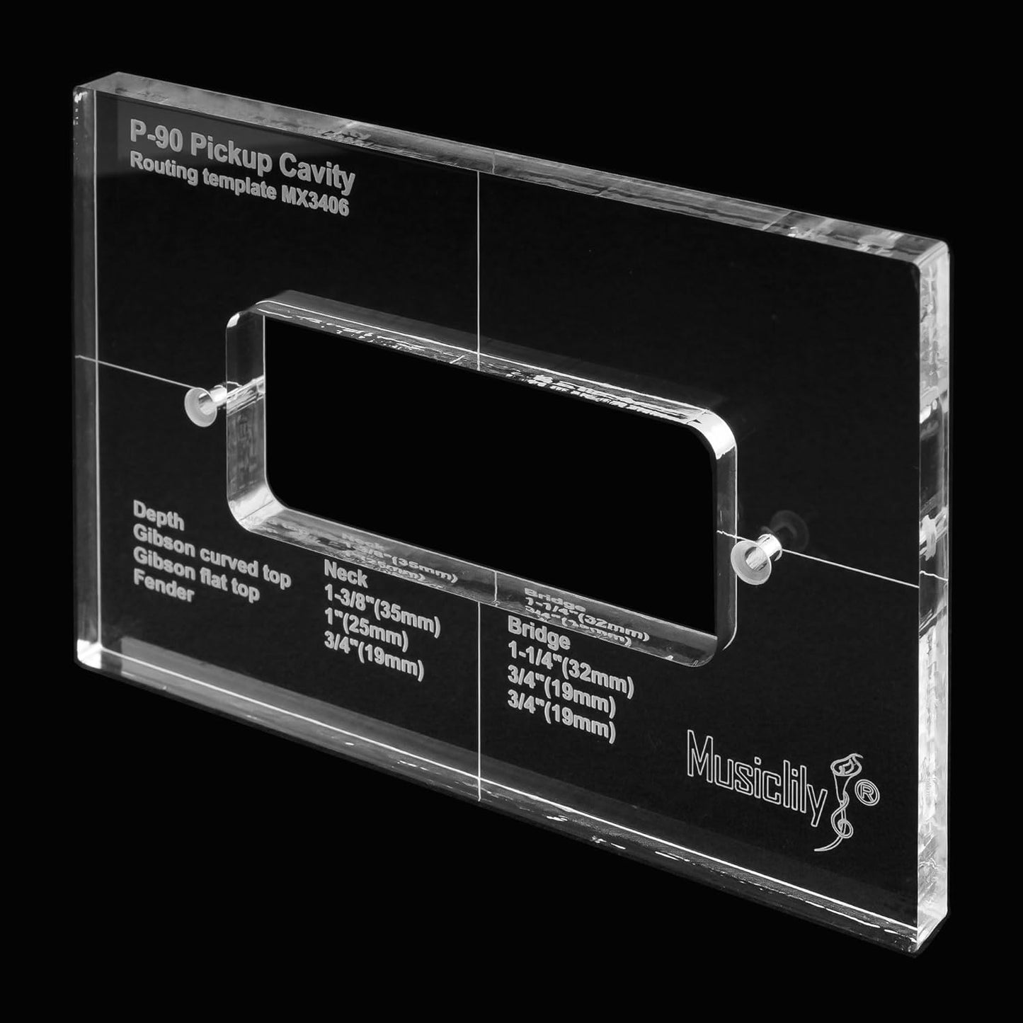 Musiclily Pro P90 Pickup Routing Template 