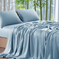 Viscose Bamboo Sheets Queen 4pc Set - Ultra Cooling Silky Soft