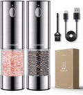 Electric Salt and Pepper Grinder Set - Rechargeable, Larger Capacity