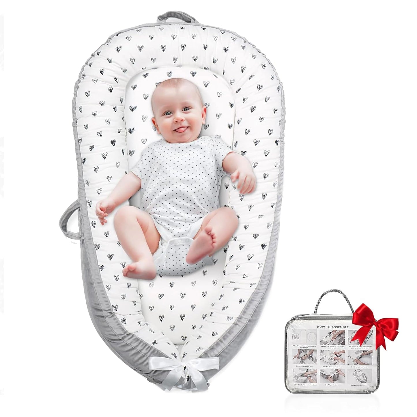 Portable Baby Lounger for Comfortable Newborn Sleep and Travel