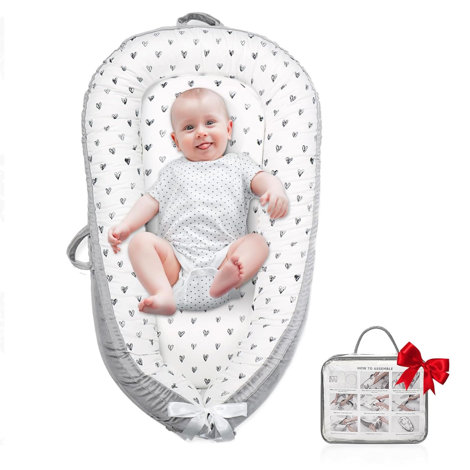 Portable Baby Lounger for Comfortable Newborn Sleep and Travel