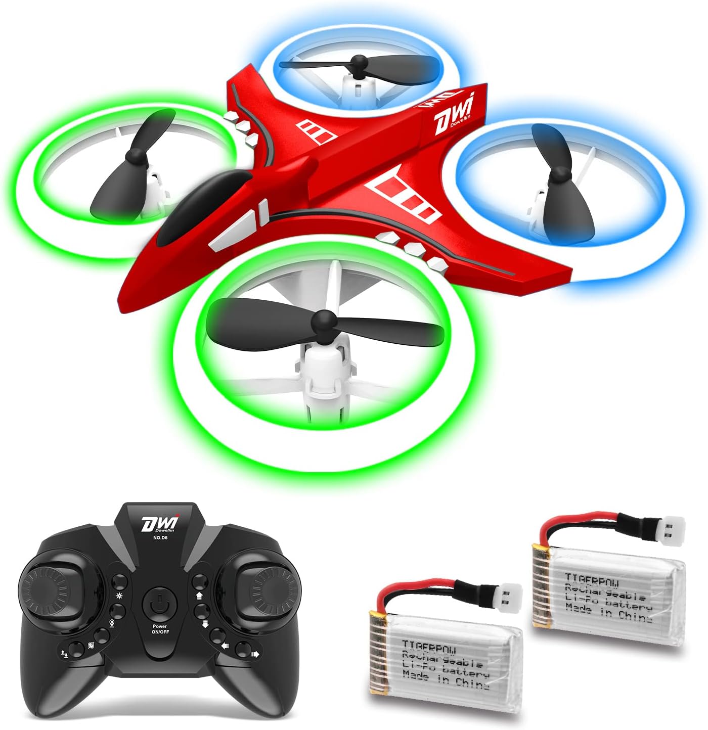 Dwi Dowellin Mini Drone for Kids with LED Lights and Fun Features