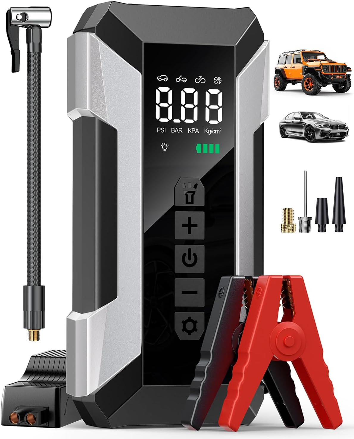 MEUCI Jump Starter: 3000A Power Boost & Tire Inflator