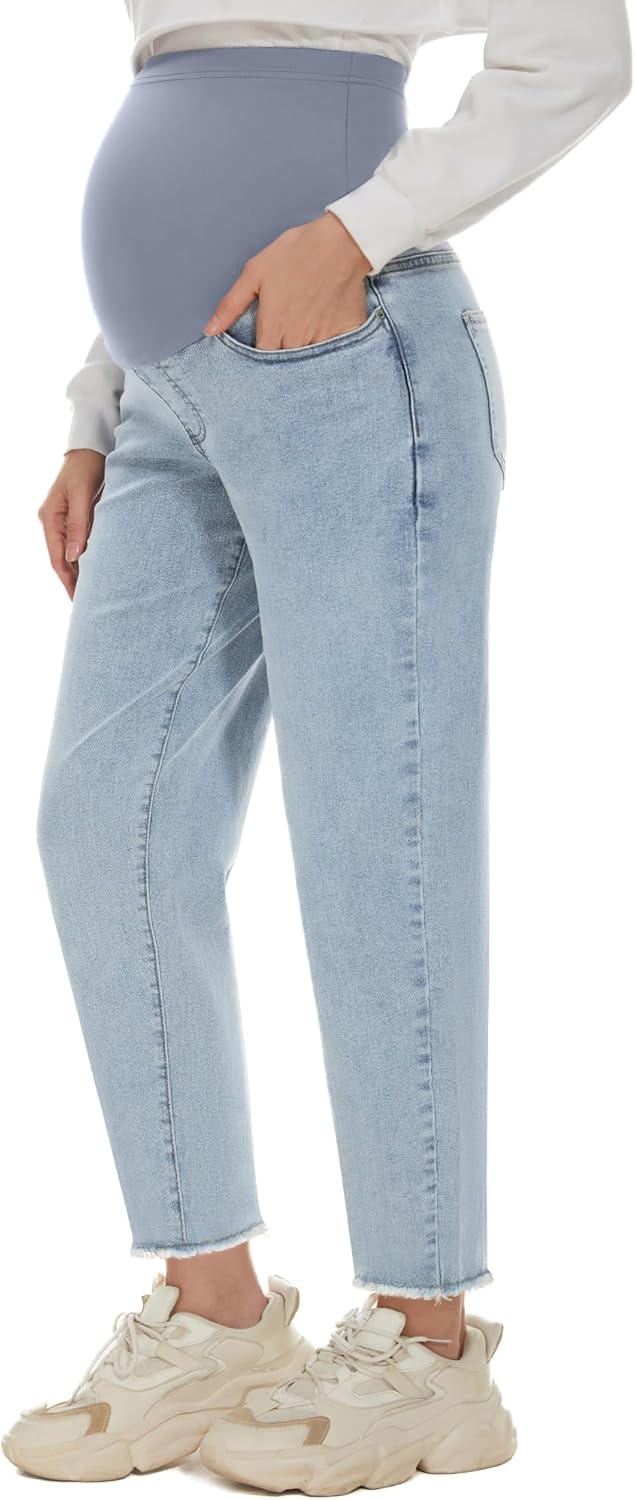 POSHGLAM Women's Maternity Jeans for Comfort and Style