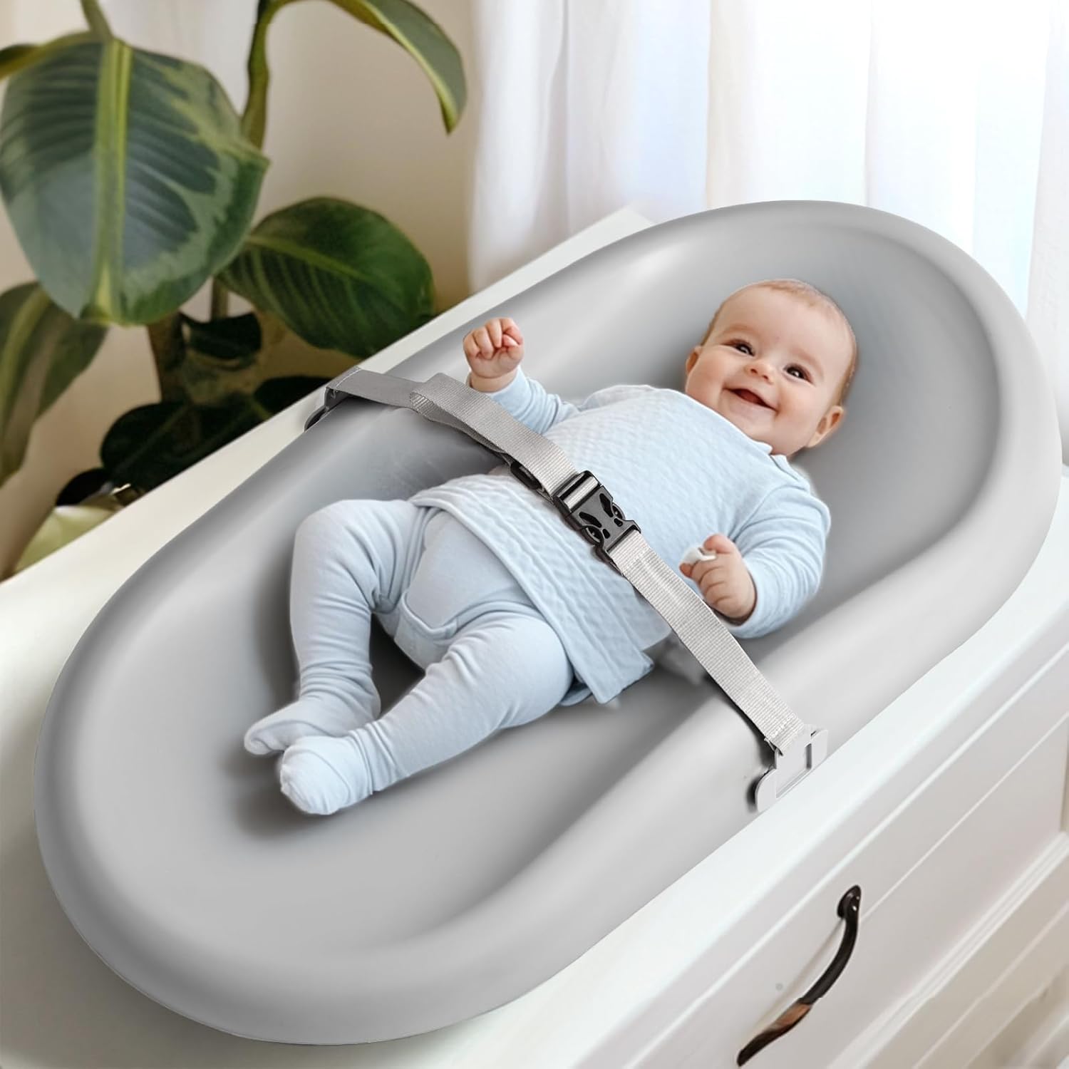 Wipe-Clean Changing Pad for Dresser, Waterproof & Soft Design