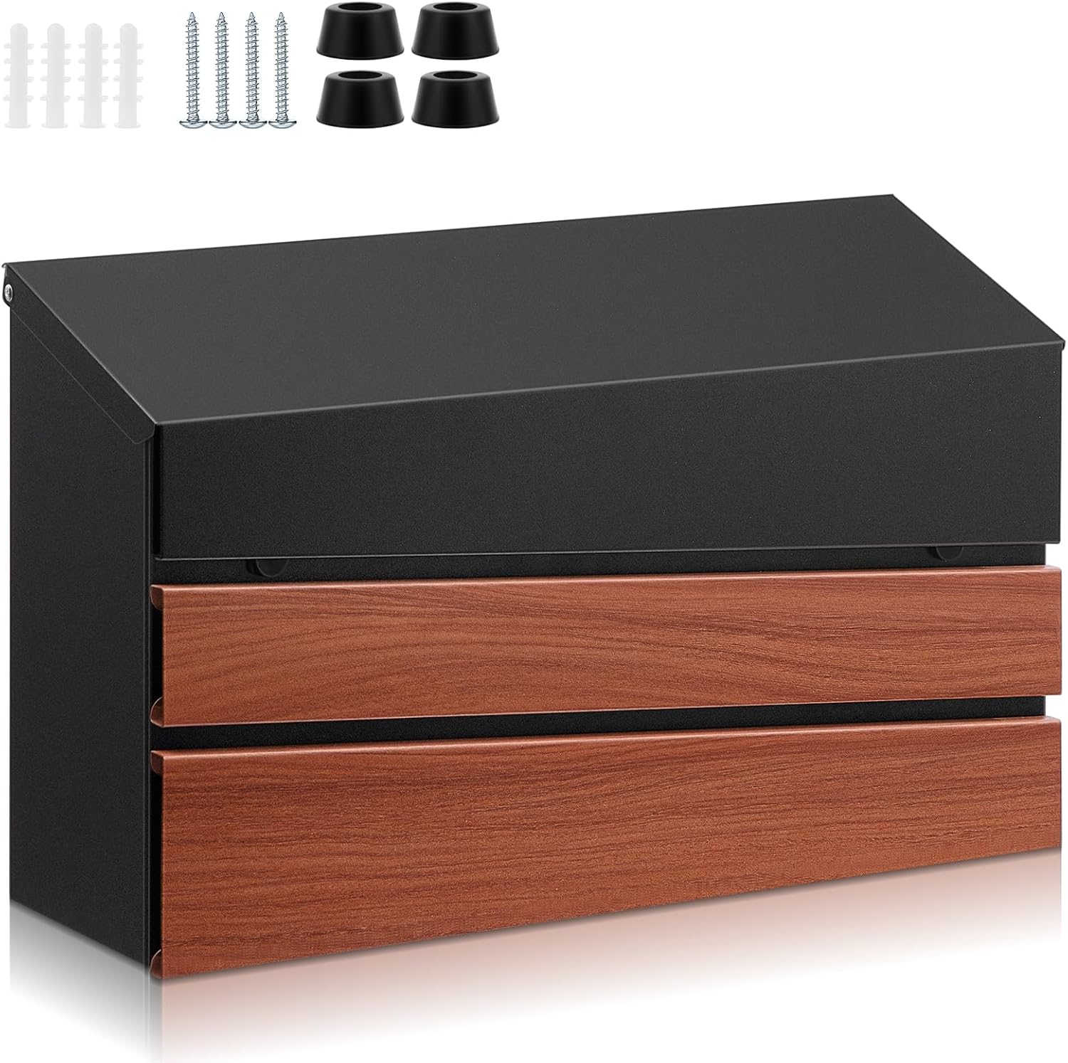 Large Capacity Wall Mount Mailbox for Outside - Modern Design