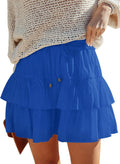 Flowy Shorts for Women Boho Ruffled Tiered Skorts - Comfy High Waist