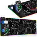 XXL Mouse Pad with Phone Holder and 15W Fast Charging - RGB Desk Mat