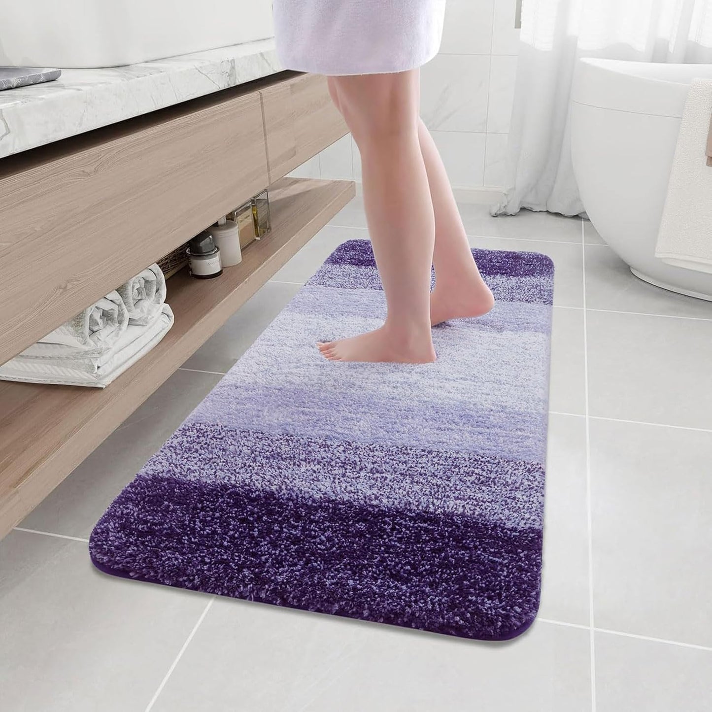 Arotive Microfiber Bathroom Rugs: Soft, Absorbent, Non-Slip Mats
