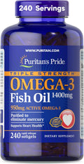 Triple Strength Omega-3 Fish Oil 1400mg for Heart and Joint Health