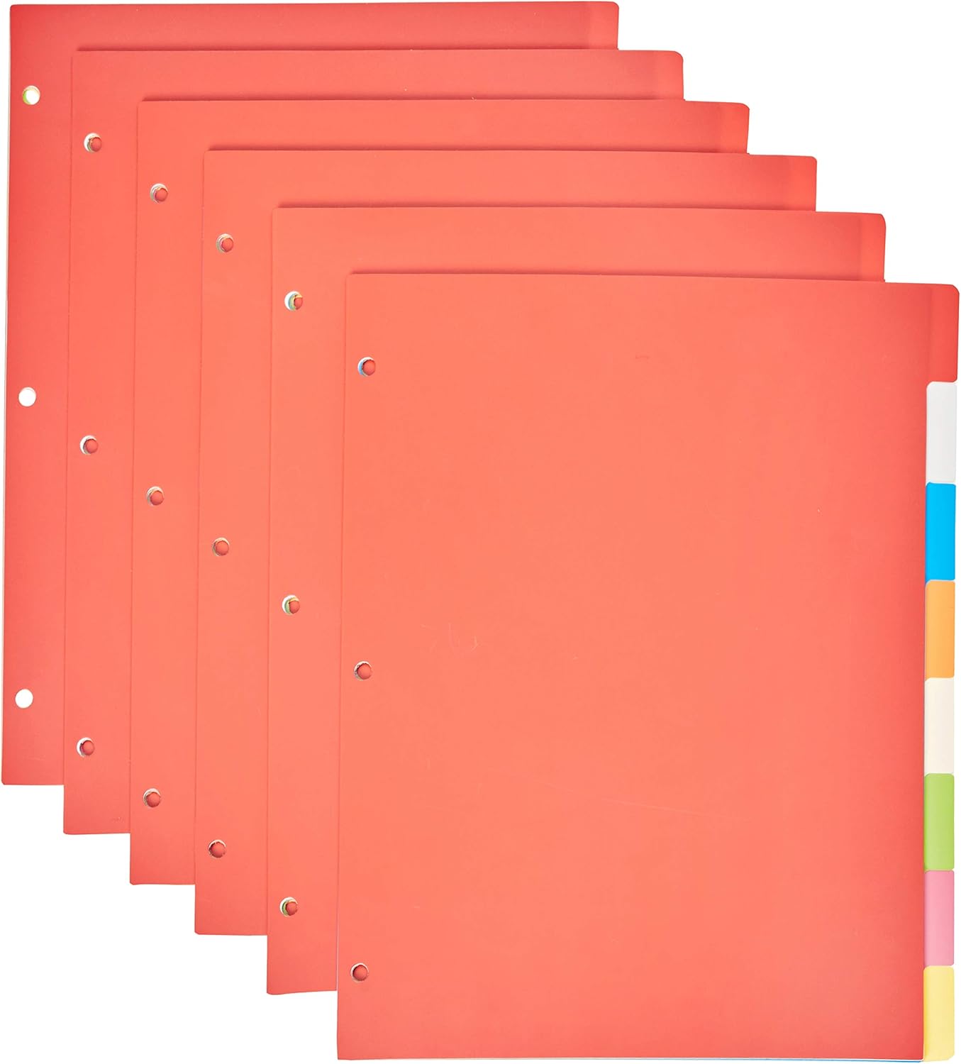 8-Tab Plastic Binder Dividers for Easy Organization and Use