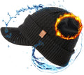 DryKnit Waterproof 50% Merino Wool Visor Beanie for Men - Fleece Lined