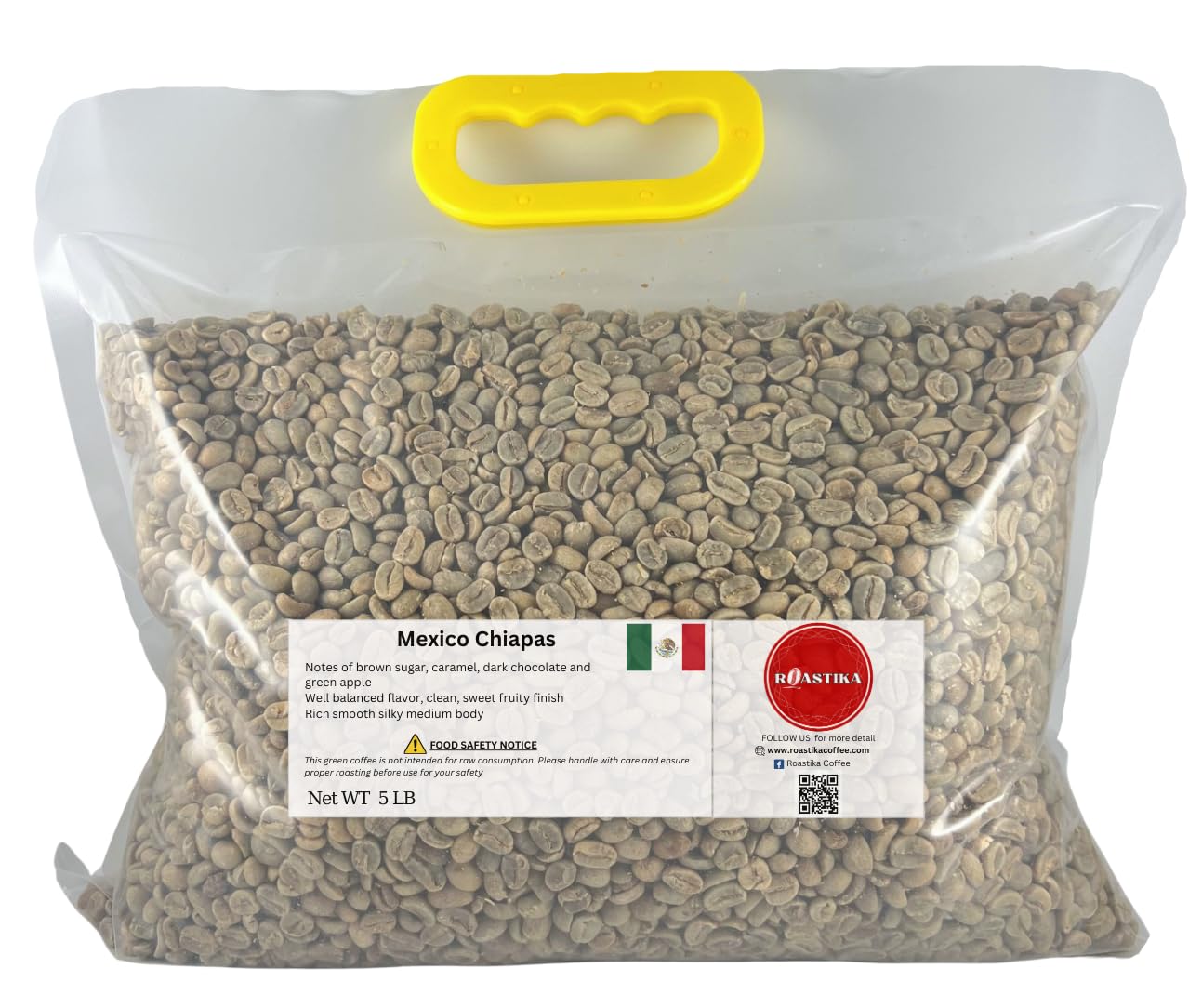 Premium Green Coffee Beans for Home Roasting - 5lb Bag
