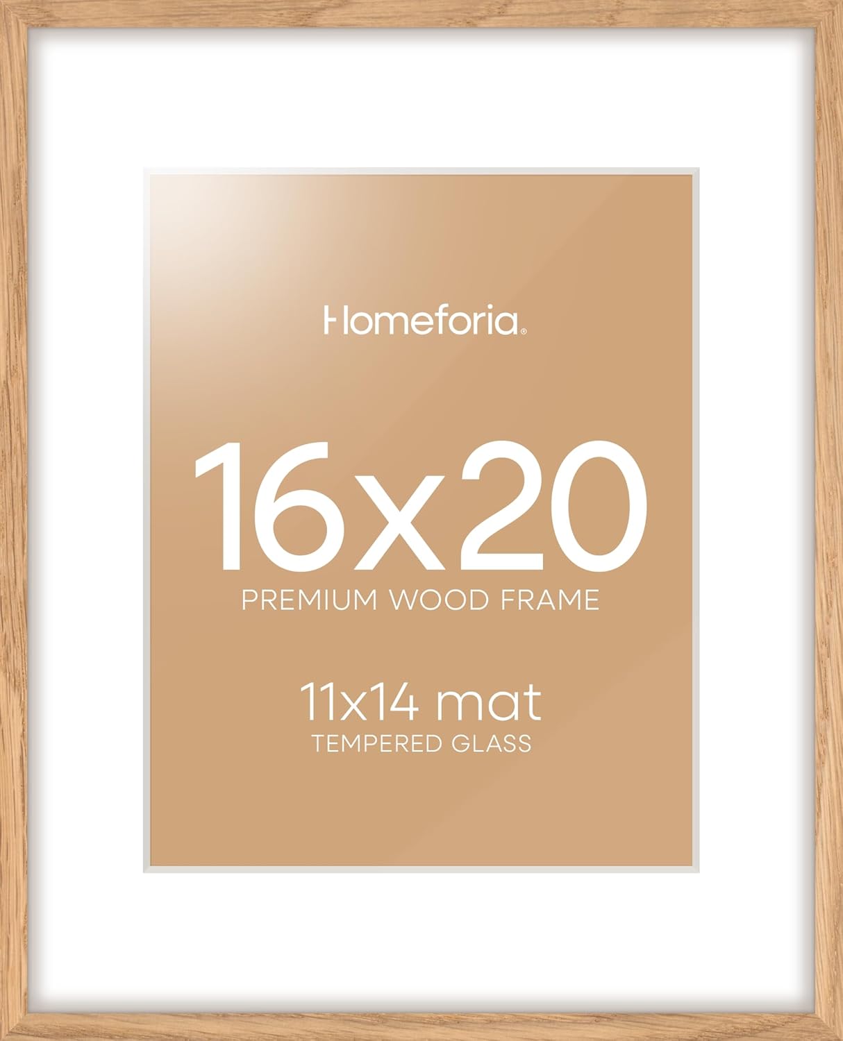 16x20 Wooden Frame with Mat for Stunning Photo Displays