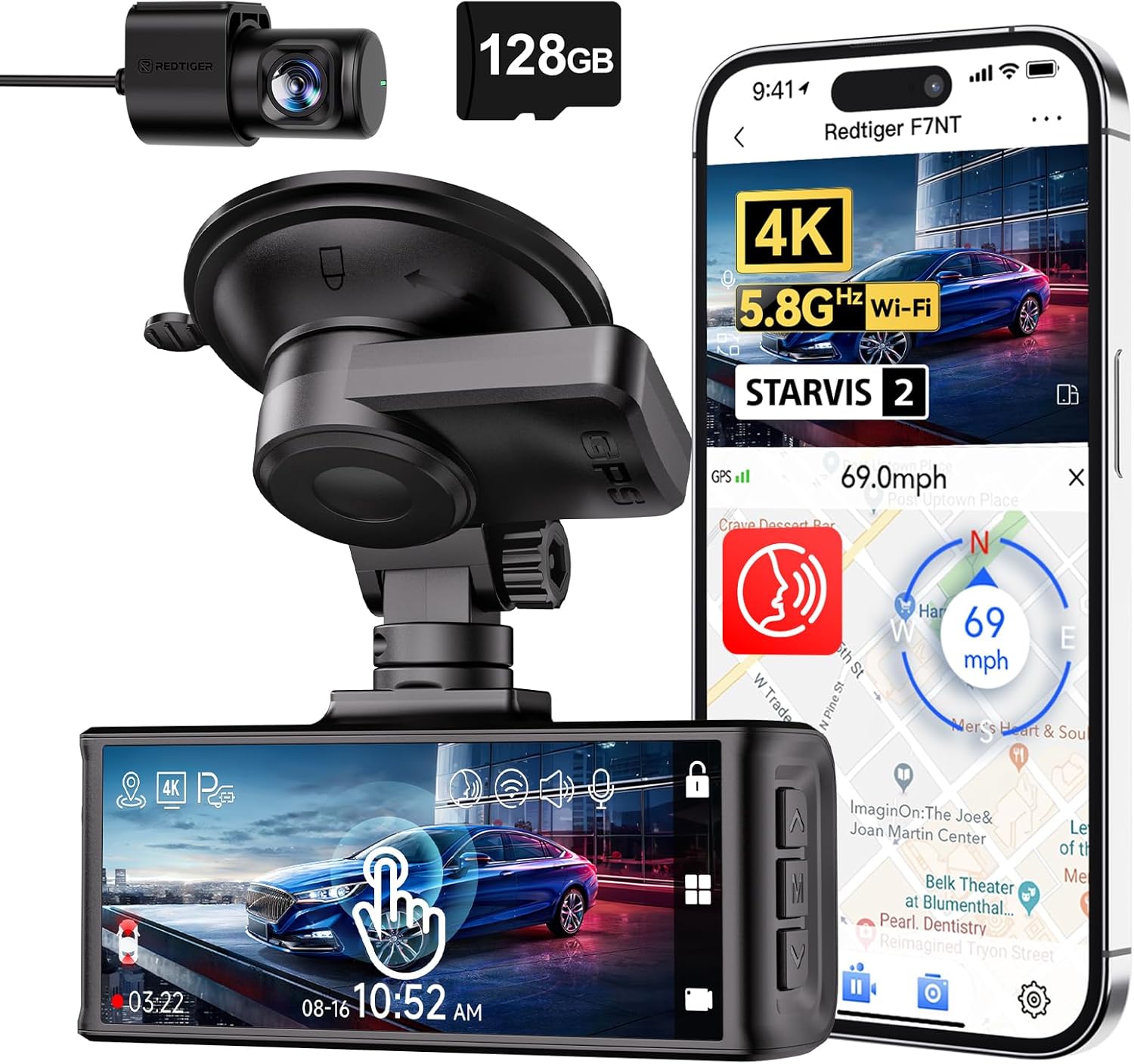 REDTIGER 4K Dash Cam: Ultimate Security & Convenience