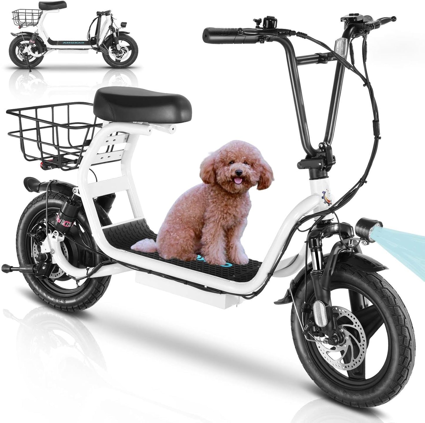 Peak 1200W Electric Scooter with Seat and 30 Miles Range