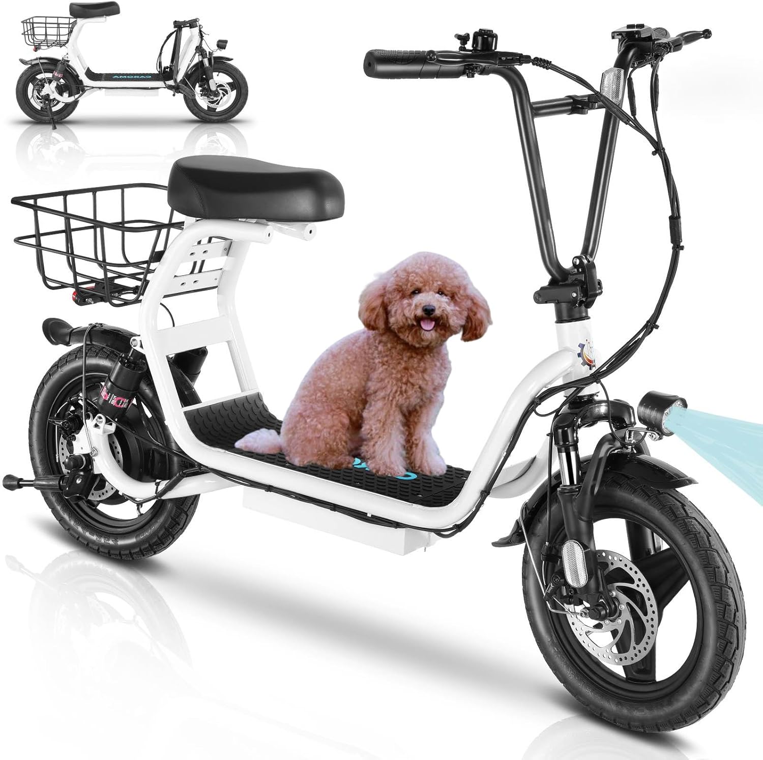 Peak 1200W Electric Scooter with Seat and 30 Miles Range