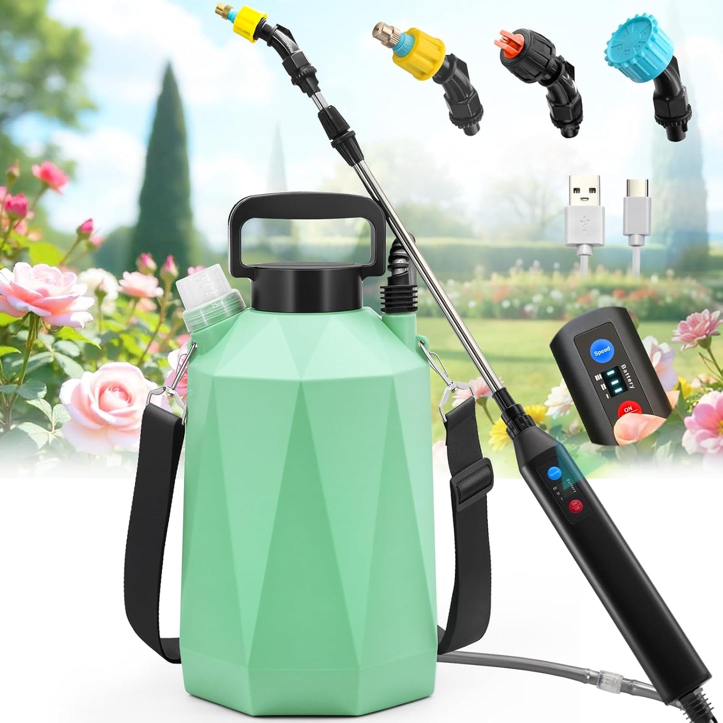 Battery Powered Sprayer 1.35Gallon for Lawn and Garden Care