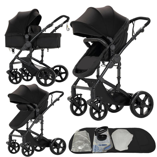 2 in 1 Baby Stroller with High View Design and Shock Absorption