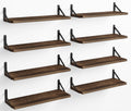 Fixwal Floating Shelves 4.7in Rustic Wood Wall Shelves Set of 8