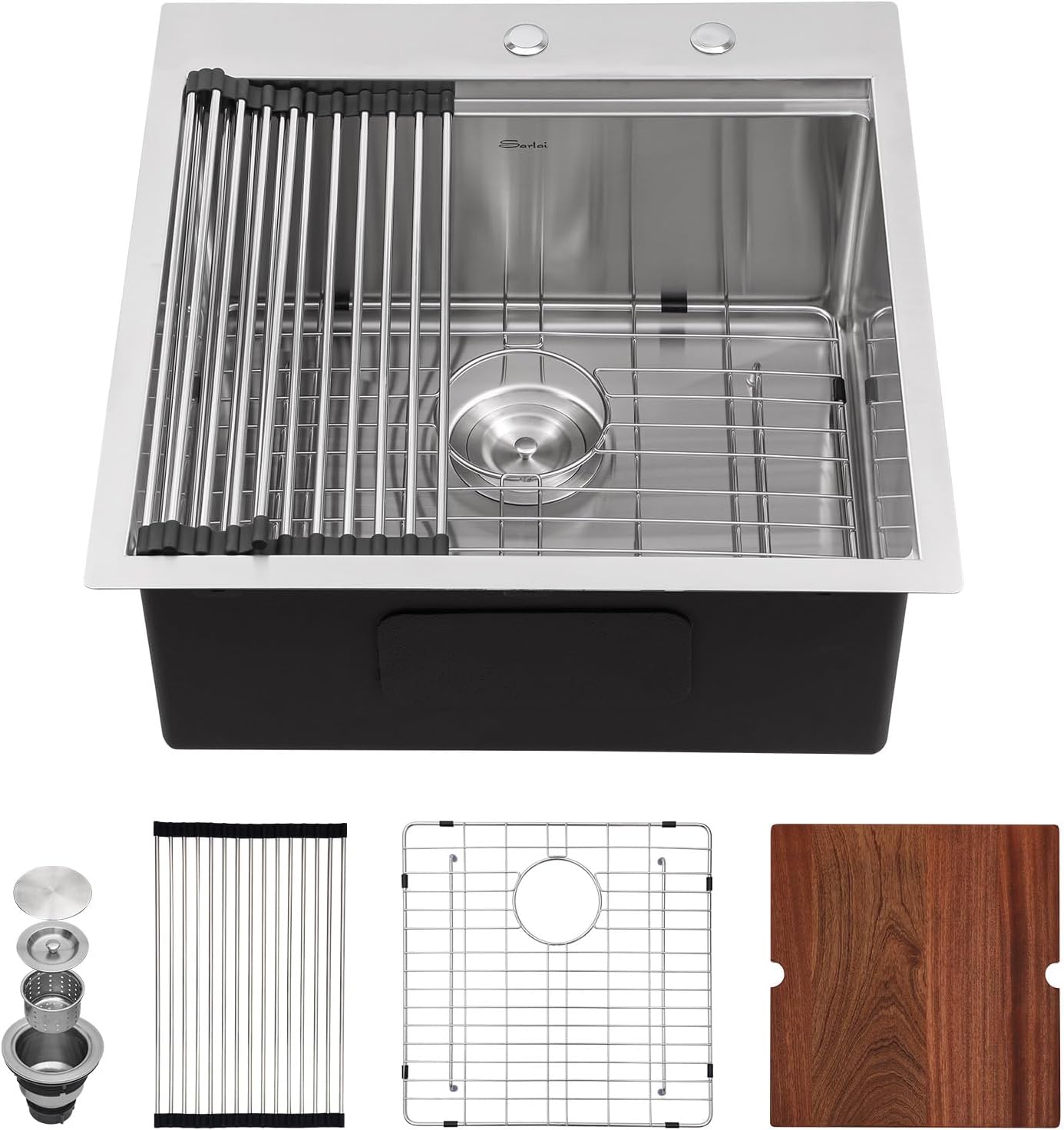 Sarlai 21 Drop Bar Sink - Durable Stainless Steel Kitchen Sink