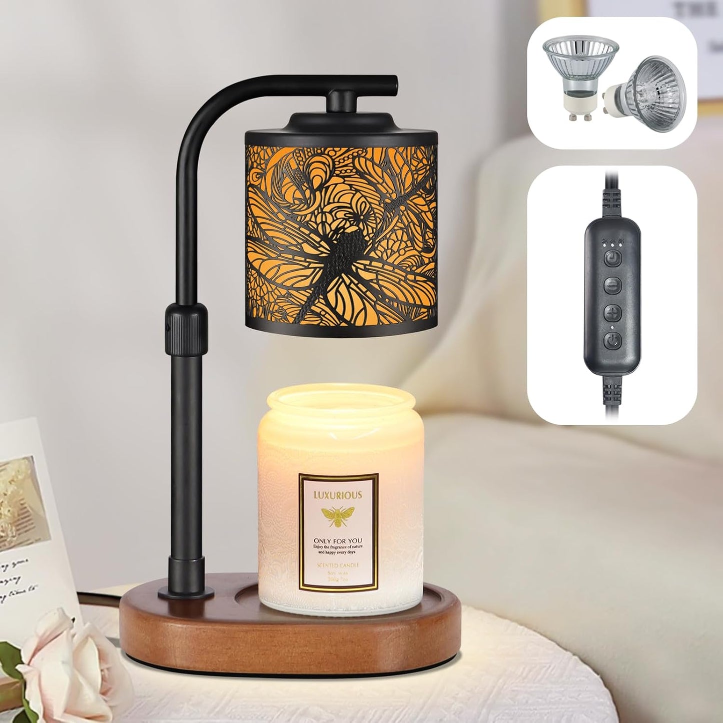 Candle Warmer Lamp with Timer for Scented Wax and Decor