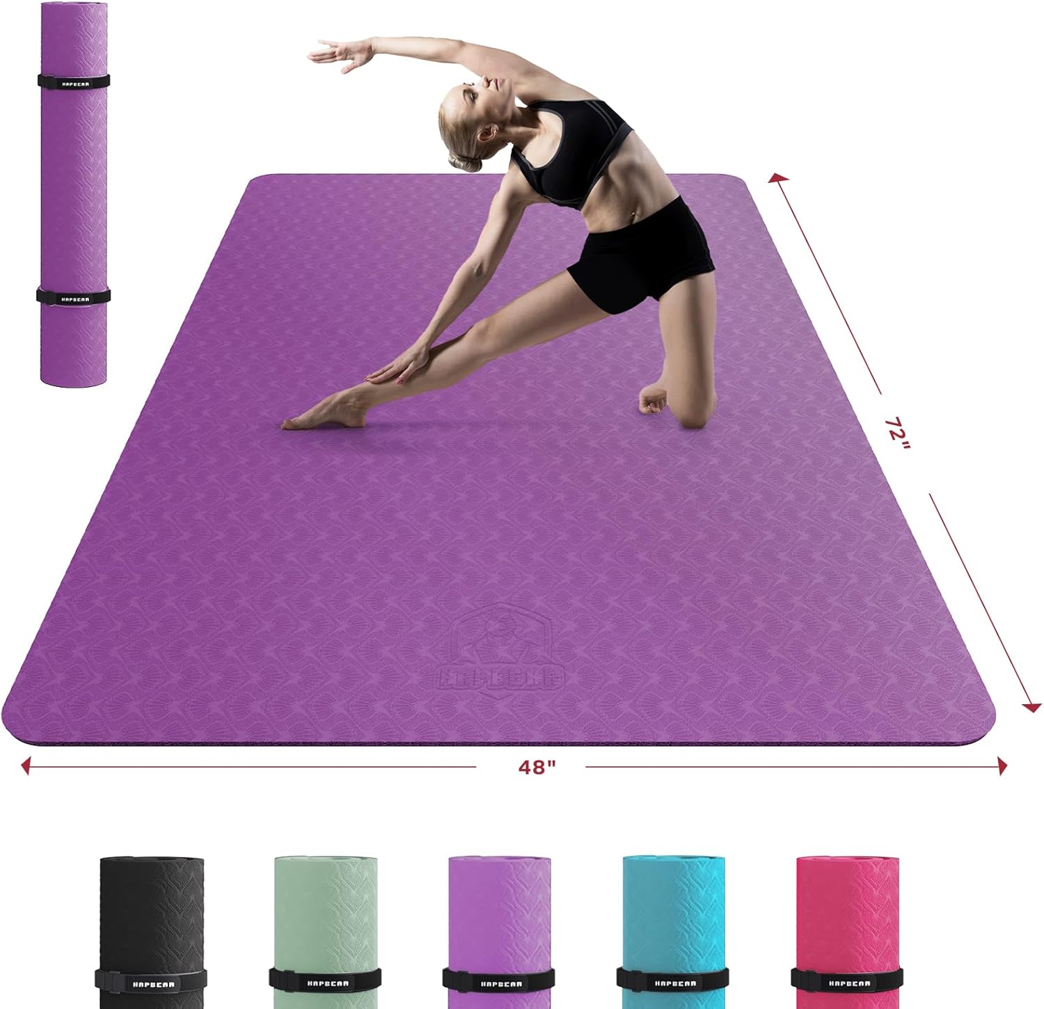 Premium Extra Large Non-Slip Yoga Mat - Eco-Friendly & Durable for Home Workouts