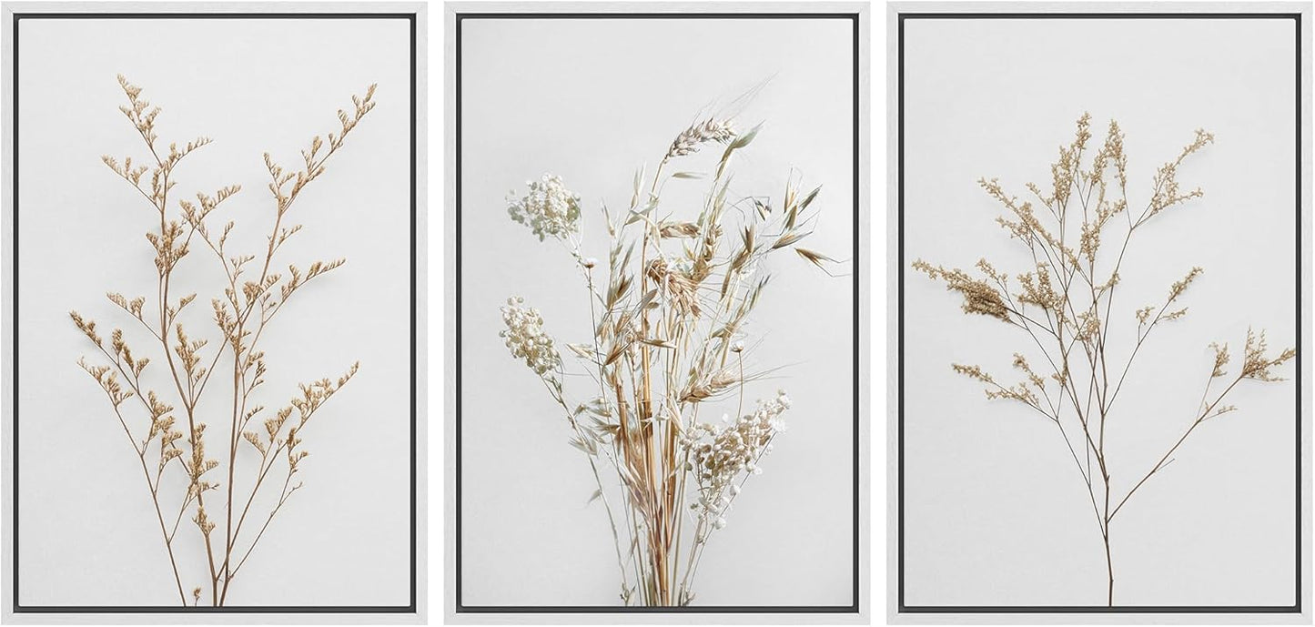 MUDECOR Framed Canvas Print Wildflower Art for Modern Spaces