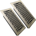 2 Pack Floor Register 4x8 in Heavy Duty Walkable Steel Vents - Antique